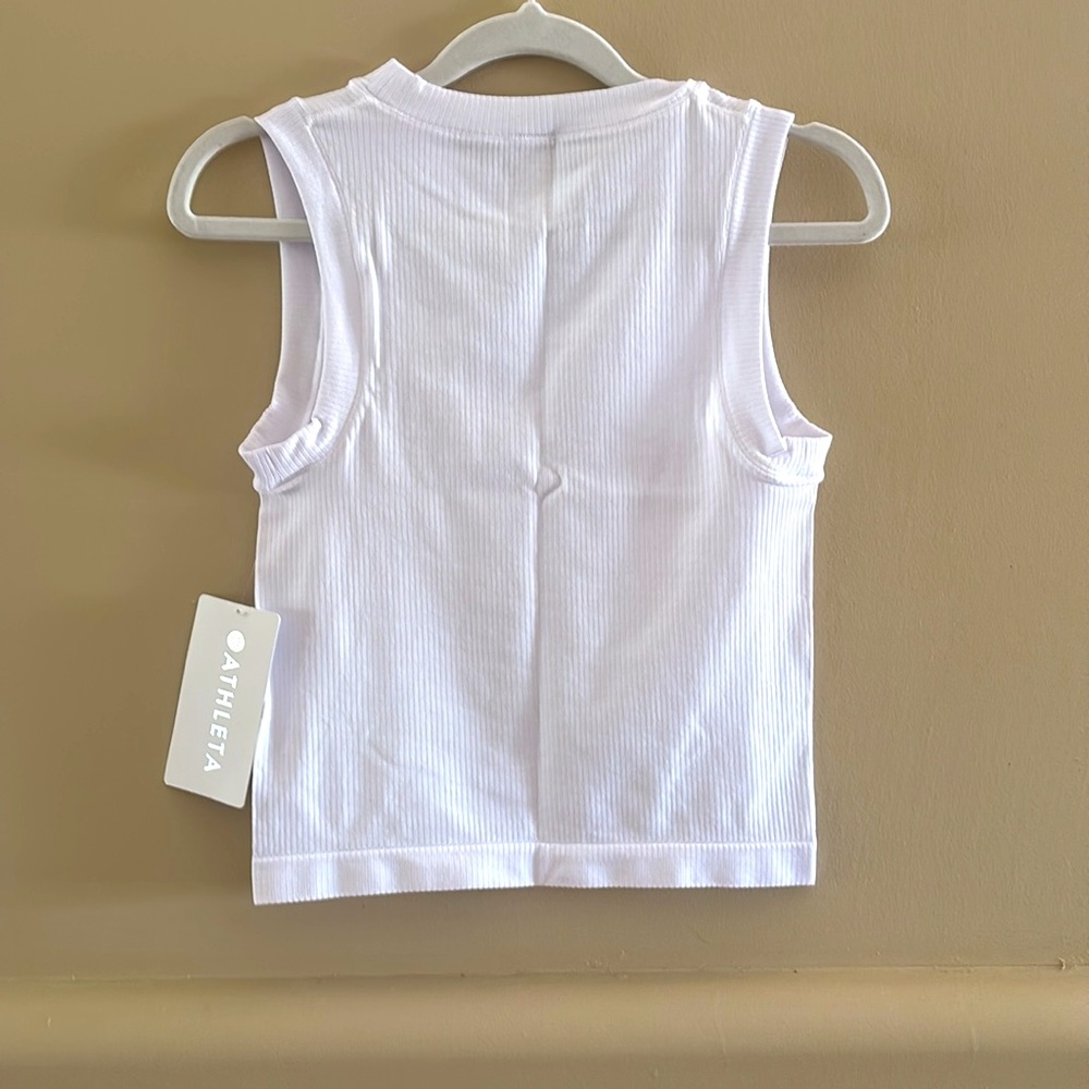 Athleta Renew Seamless Muscle Tank. Bright White. Small. NWT. - Picture 3 of 5